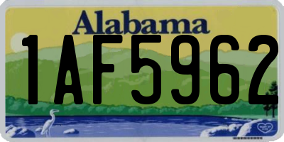AL license plate 1AF5962