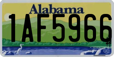 AL license plate 1AF5966