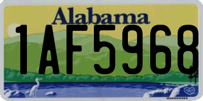 AL license plate 1AF5968