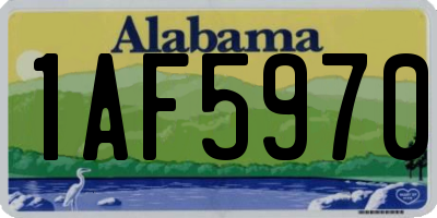 AL license plate 1AF5970