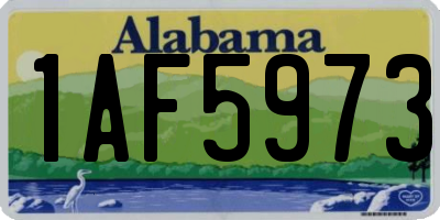 AL license plate 1AF5973