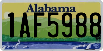 AL license plate 1AF5988
