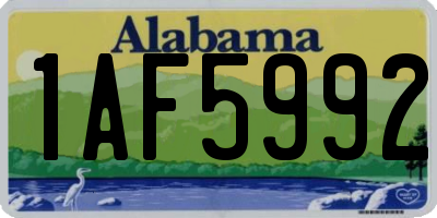 AL license plate 1AF5992