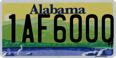 AL license plate 1AF6000