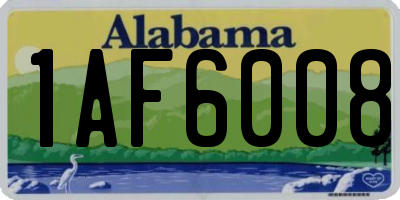 AL license plate 1AF6008