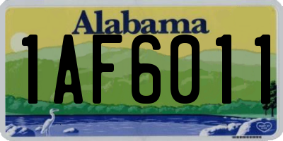 AL license plate 1AF6011
