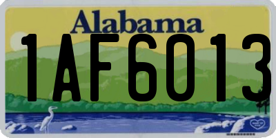 AL license plate 1AF6013