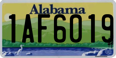 AL license plate 1AF6019