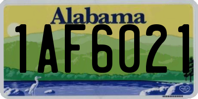 AL license plate 1AF6021