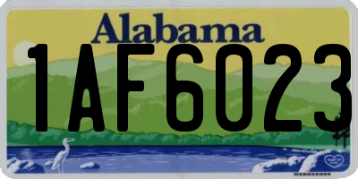 AL license plate 1AF6023