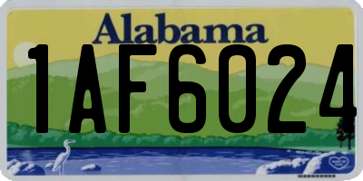 AL license plate 1AF6024