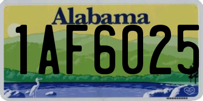 AL license plate 1AF6025