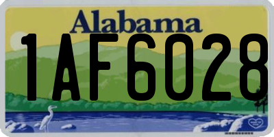 AL license plate 1AF6028