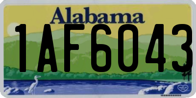 AL license plate 1AF6043