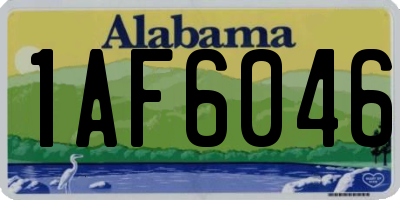 AL license plate 1AF6046