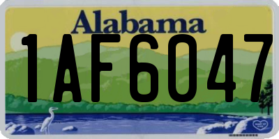 AL license plate 1AF6047