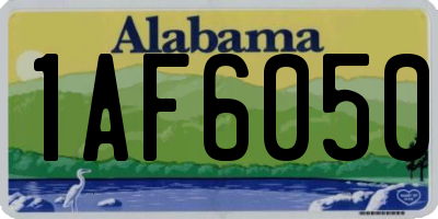 AL license plate 1AF6050