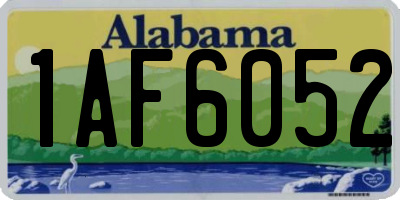 AL license plate 1AF6052