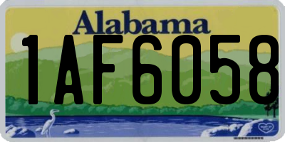 AL license plate 1AF6058