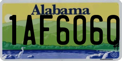 AL license plate 1AF6060