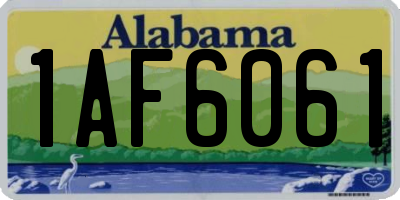 AL license plate 1AF6061