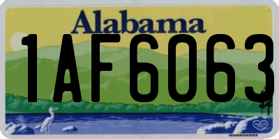 AL license plate 1AF6063