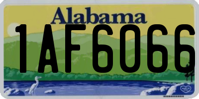 AL license plate 1AF6066