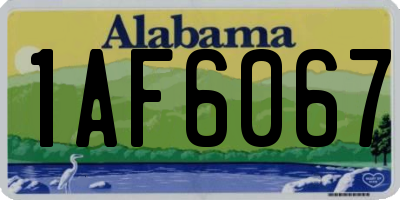 AL license plate 1AF6067