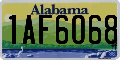 AL license plate 1AF6068