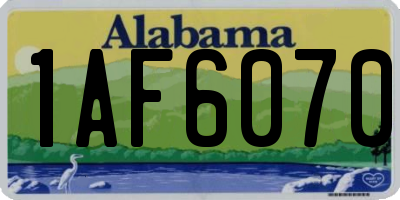 AL license plate 1AF6070
