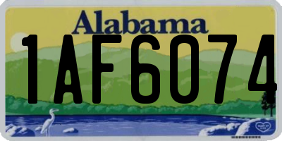 AL license plate 1AF6074