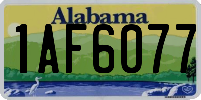 AL license plate 1AF6077