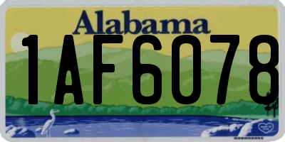 AL license plate 1AF6078
