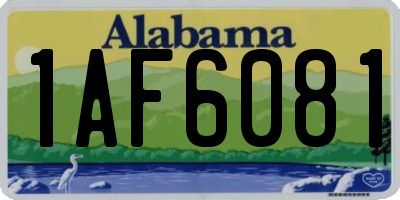 AL license plate 1AF6081