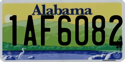 AL license plate 1AF6082