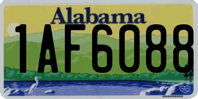 AL license plate 1AF6088