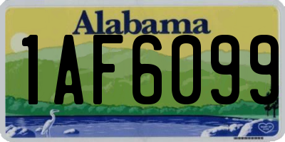 AL license plate 1AF6099