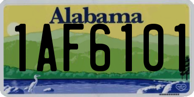 AL license plate 1AF6101