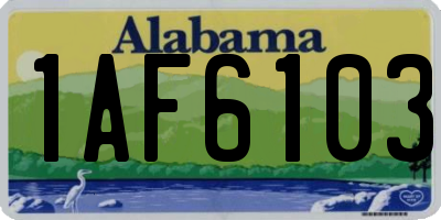 AL license plate 1AF6103