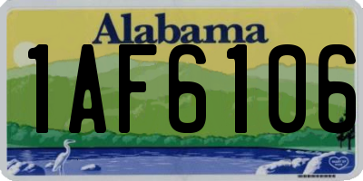 AL license plate 1AF6106