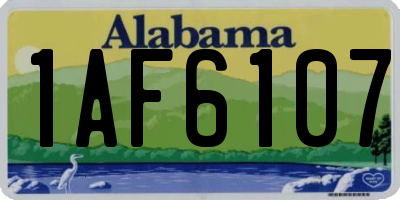 AL license plate 1AF6107