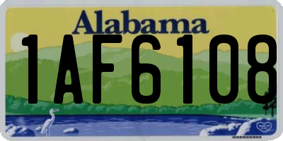 AL license plate 1AF6108