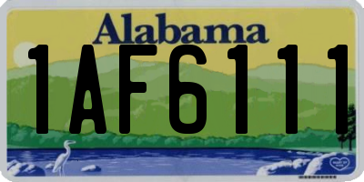 AL license plate 1AF6111