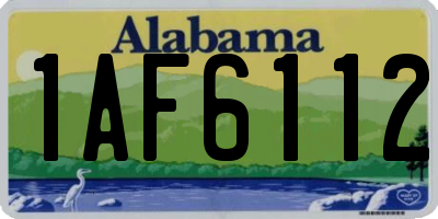 AL license plate 1AF6112