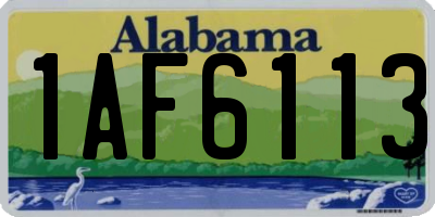 AL license plate 1AF6113