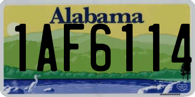 AL license plate 1AF6114