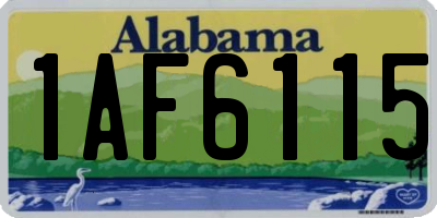 AL license plate 1AF6115