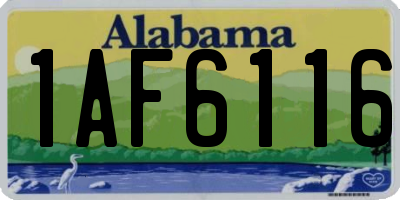 AL license plate 1AF6116