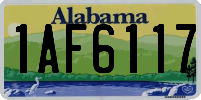 AL license plate 1AF6117