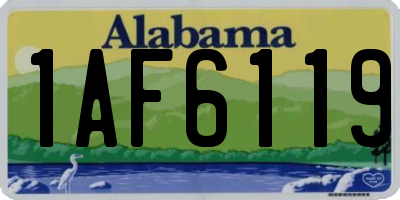 AL license plate 1AF6119